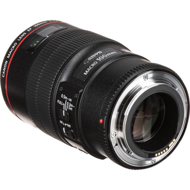 Canon EF 100mm f2.8 L Macro IS USM Lens - Product Photo 3 - Alternative Side View, Close Up, Internal Shot