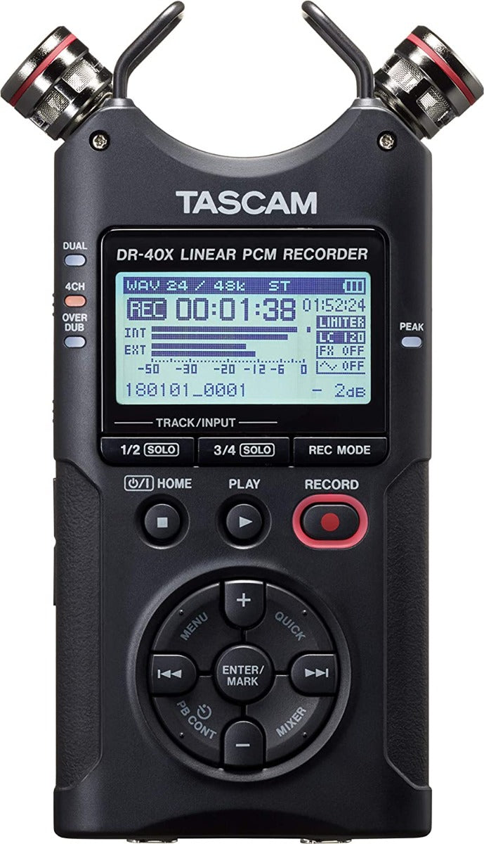 Tascam　DR-40X　Audio　Portable　4-Track　Recorder