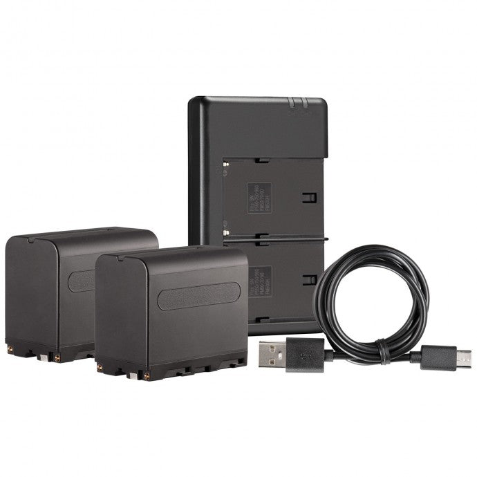 Product Image of Westcott NP-F970 Dual Battery Pack with Charger (7.4V, 6600mAh)