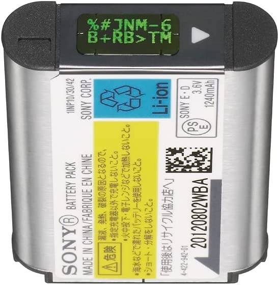 Sony NP-BX1 Rechargeable Camera Battery for RX100 RX1 ZV-1 HX400 HX90 - Product Photo 3 - Top down rear view of the battery unit