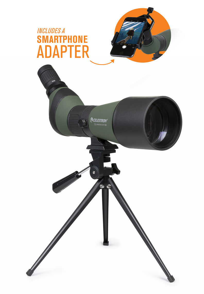 Celestron LandScout 20-60x80 Angled Spotting Scope & Digiscope Kit