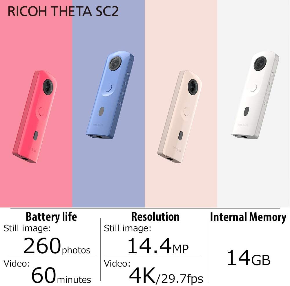 Ricoh Theta SC2 360 Digital Camera - Blue