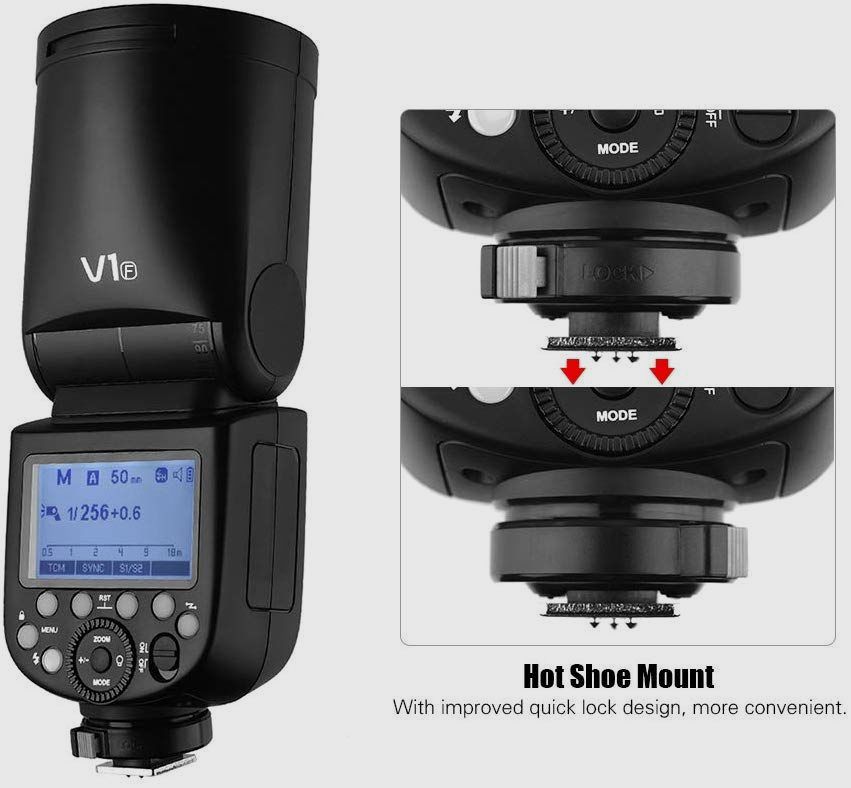 Godox V1 TTL Li-ion Round Head Camera Flash 1/8000 HSS
