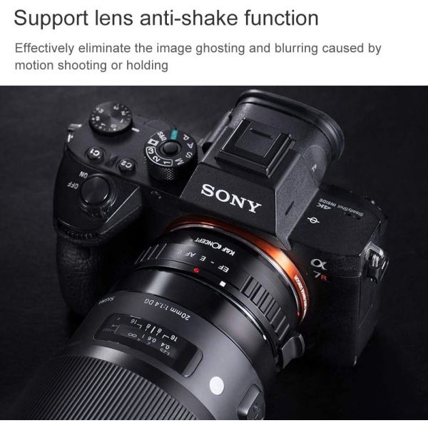 K&F Concept Canon EF to Sony E NEX Auto Focus Lens Mount Adapter