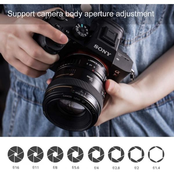K&F Concept Canon EF to Sony E NEX Auto Focus Lens Mount Adapter