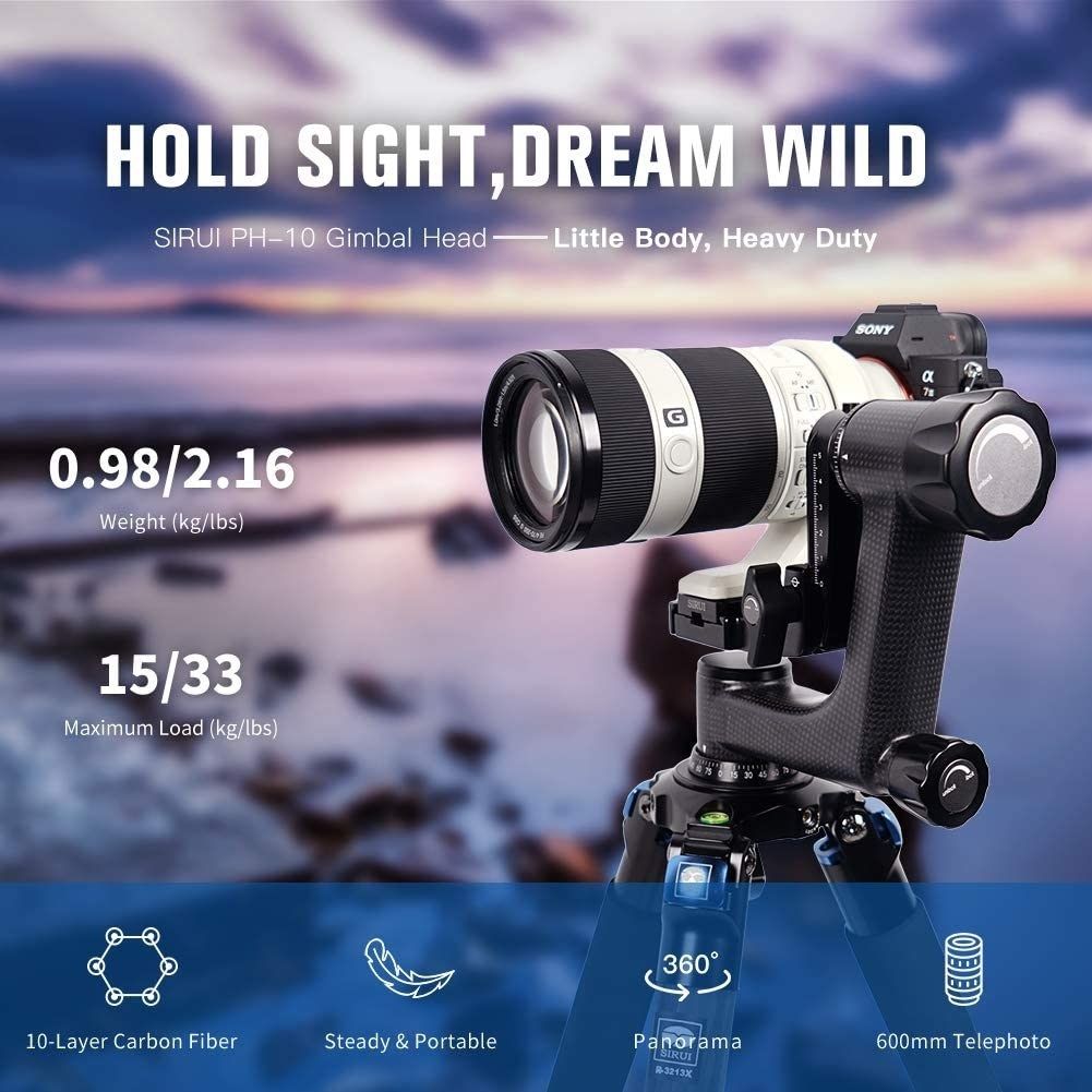 SIRUI PH-10 Gimbal Carbon Fiber Tripod Head