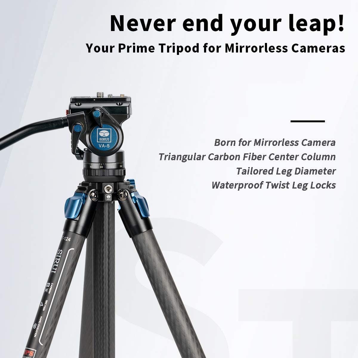 SIRUI Superb Travler 124 Carbon Fibre Tripod with VA-5