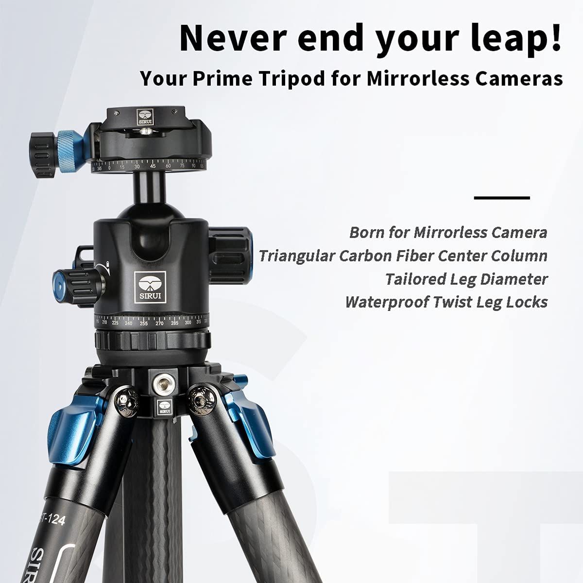 SIRUI Superb Travler 124 Carbon Fibre Tripod with ST-10X Ball Head