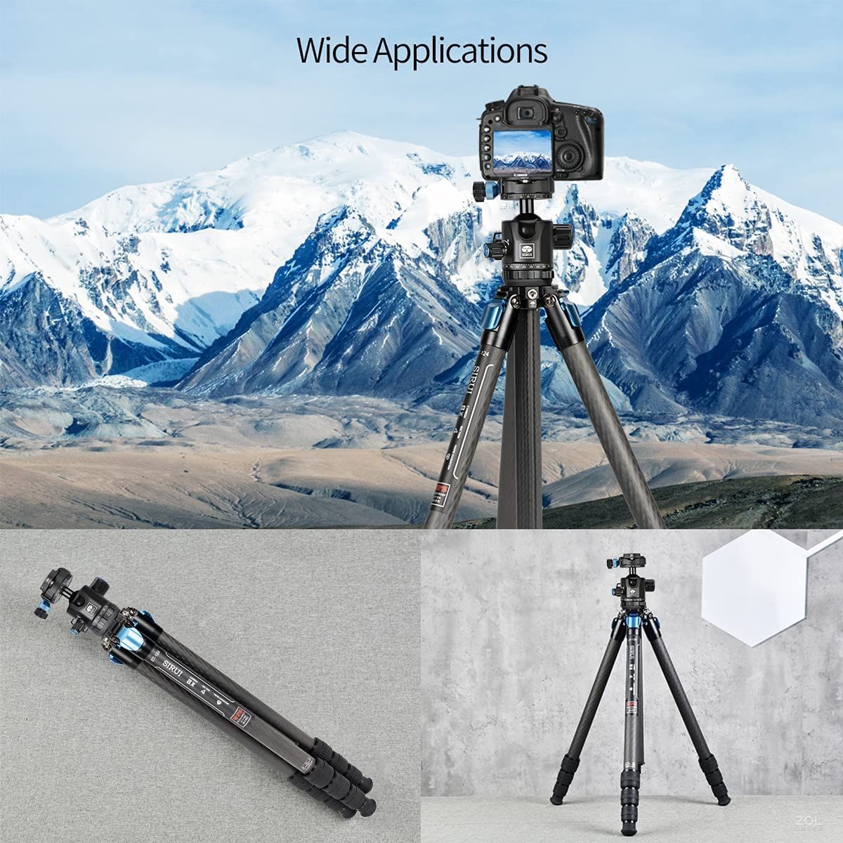 SIRUI Superb Travler 124 Carbon Fibre Tripod with ST-10X Ball Head