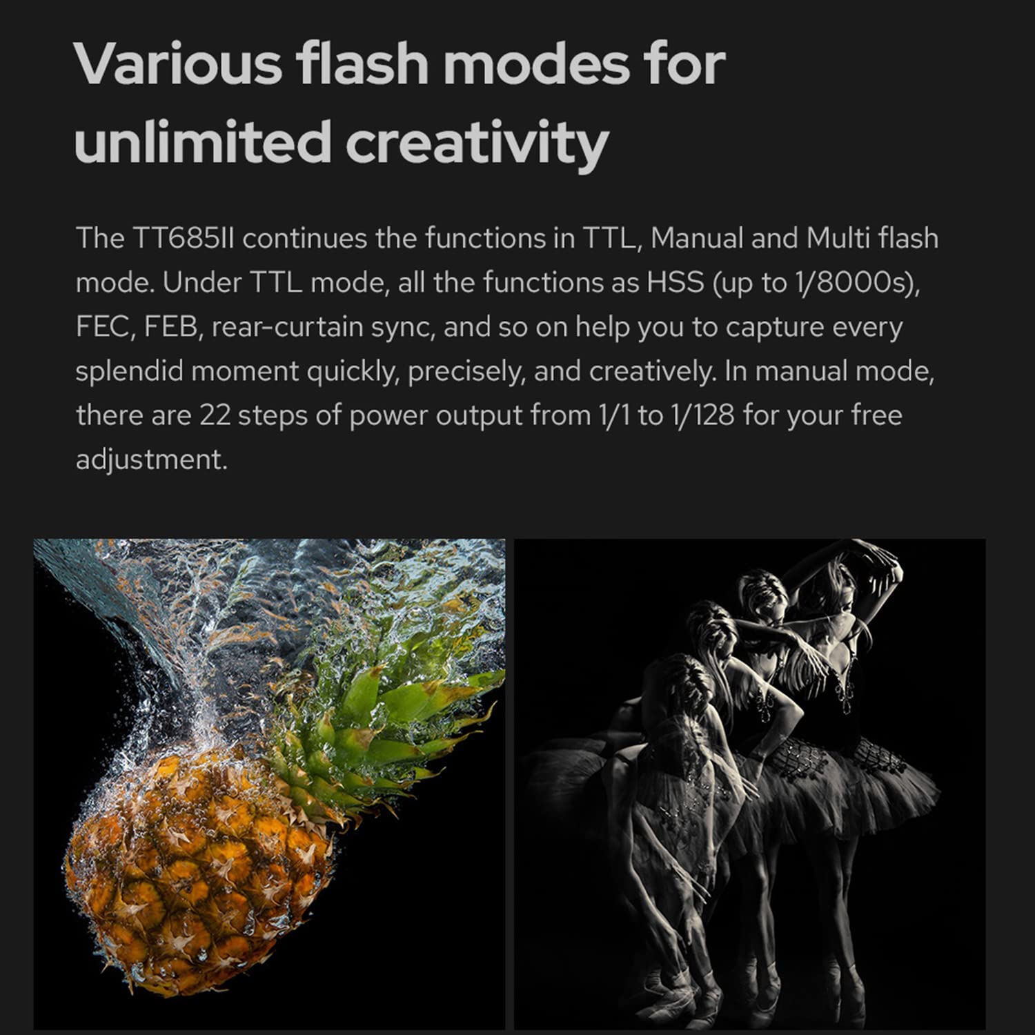 Godox TT685II TTL Camera Flash 1/8000s HSS Flash Speedlight