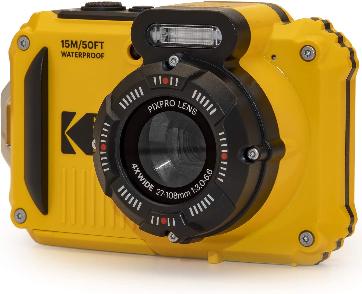 CLEARANCE Kodak PIXPRO WPZ2 16MP 4x Zoom Tough Compact Camera - Yellow