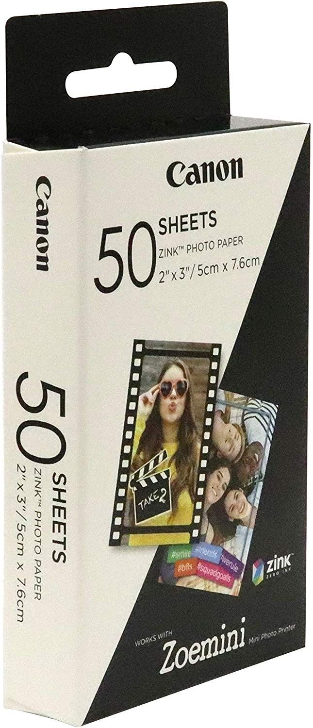 Canon Zoemini Zink Photo Paper (Pack of 50 Sheets)