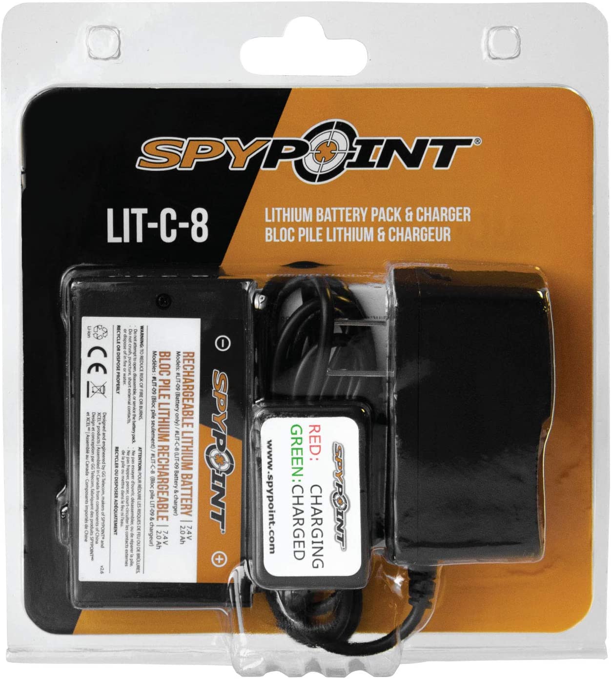 Spypoint 2000mAh Lithium Battery Pack and Charger