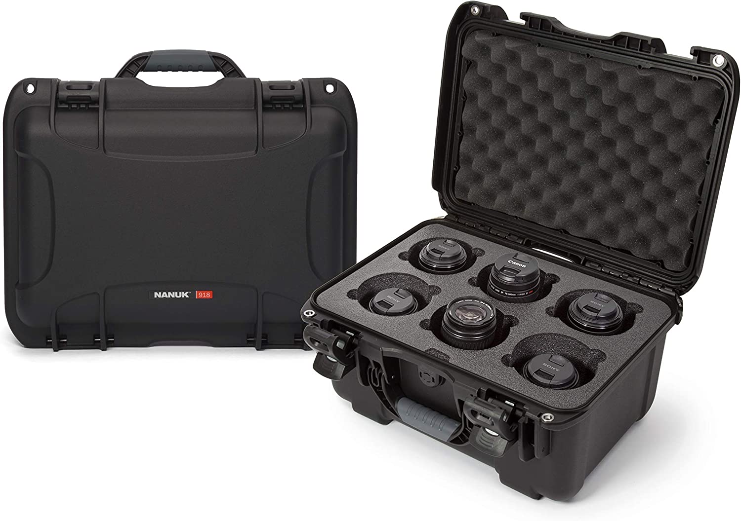 Product Image of NANUK™ Protective Case 918 w/Custom Foam - Black (for 6-Up Lenses)