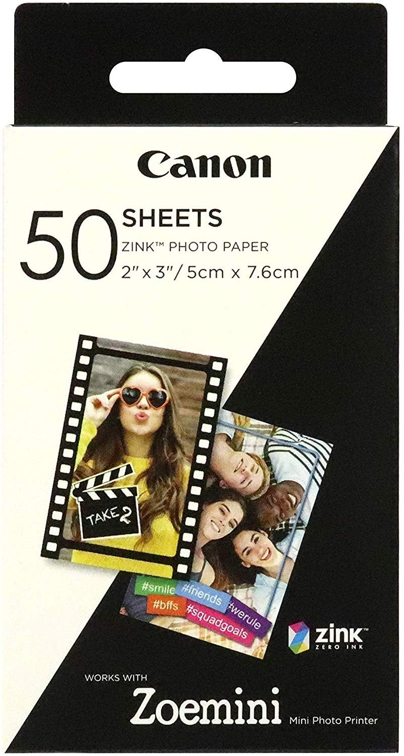 Canon Zoemini Zink Photo Paper (Pack of 50 Sheets)