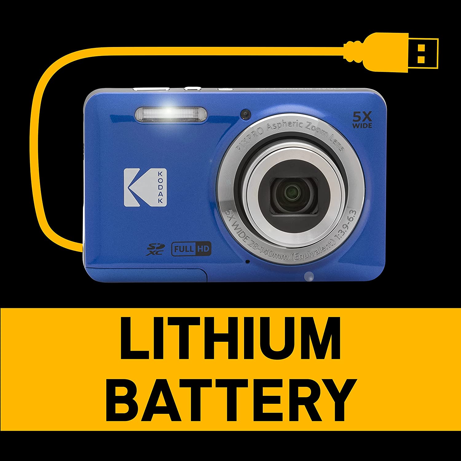 Kodak PIXPRO FZ55 16MP 5x Zoom Compact Camera - BLUE