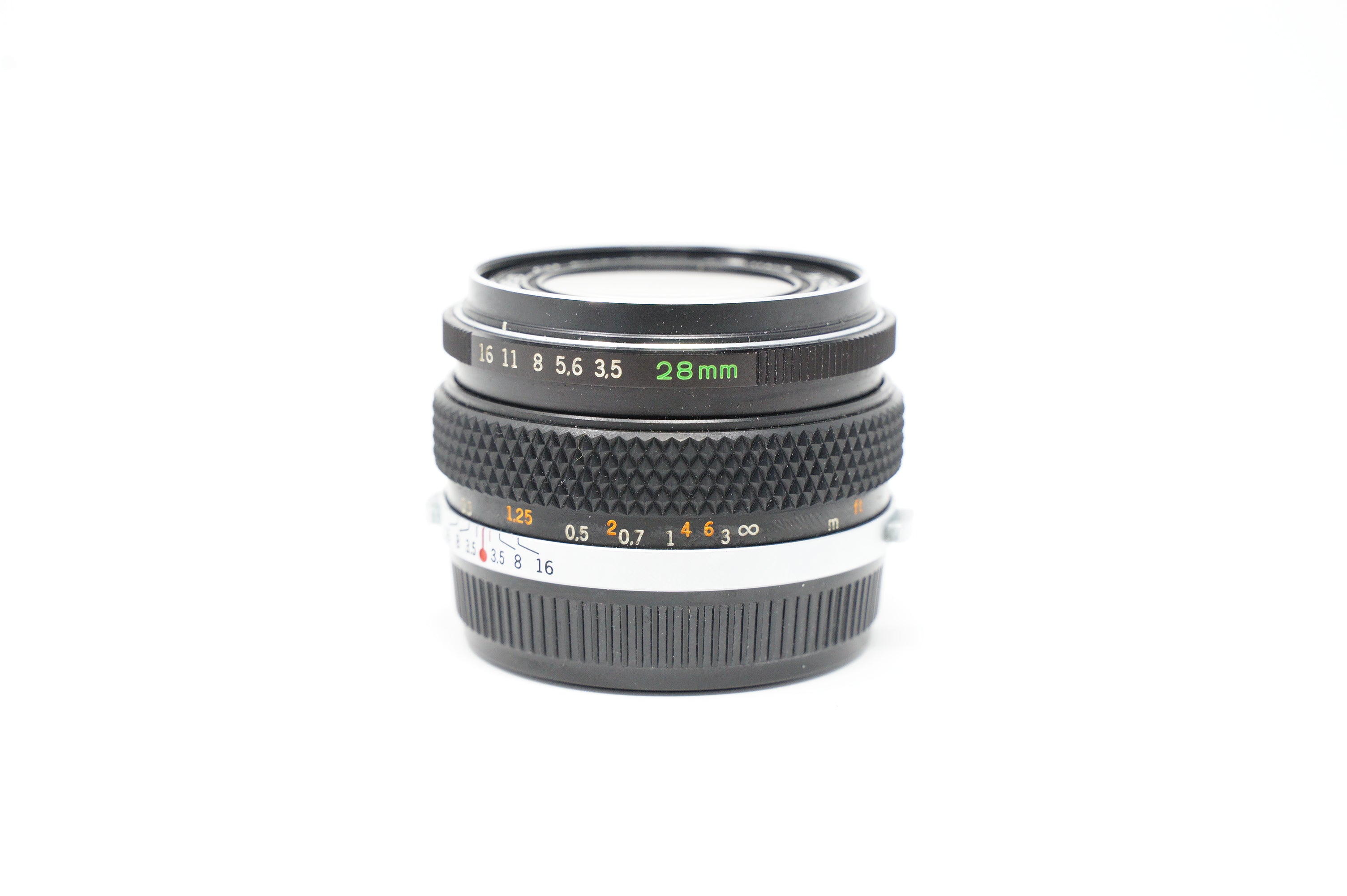 Product Image of Used Olympus Auto-W 28mm F3.5 wide angle lens for film cameras (Case SH37314)