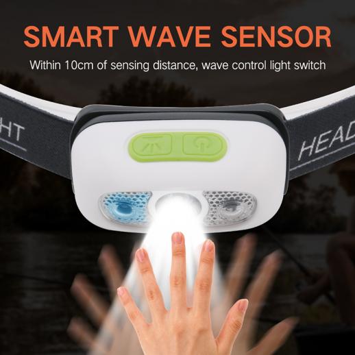 K&F Rechargeable Waterproof Head Torch