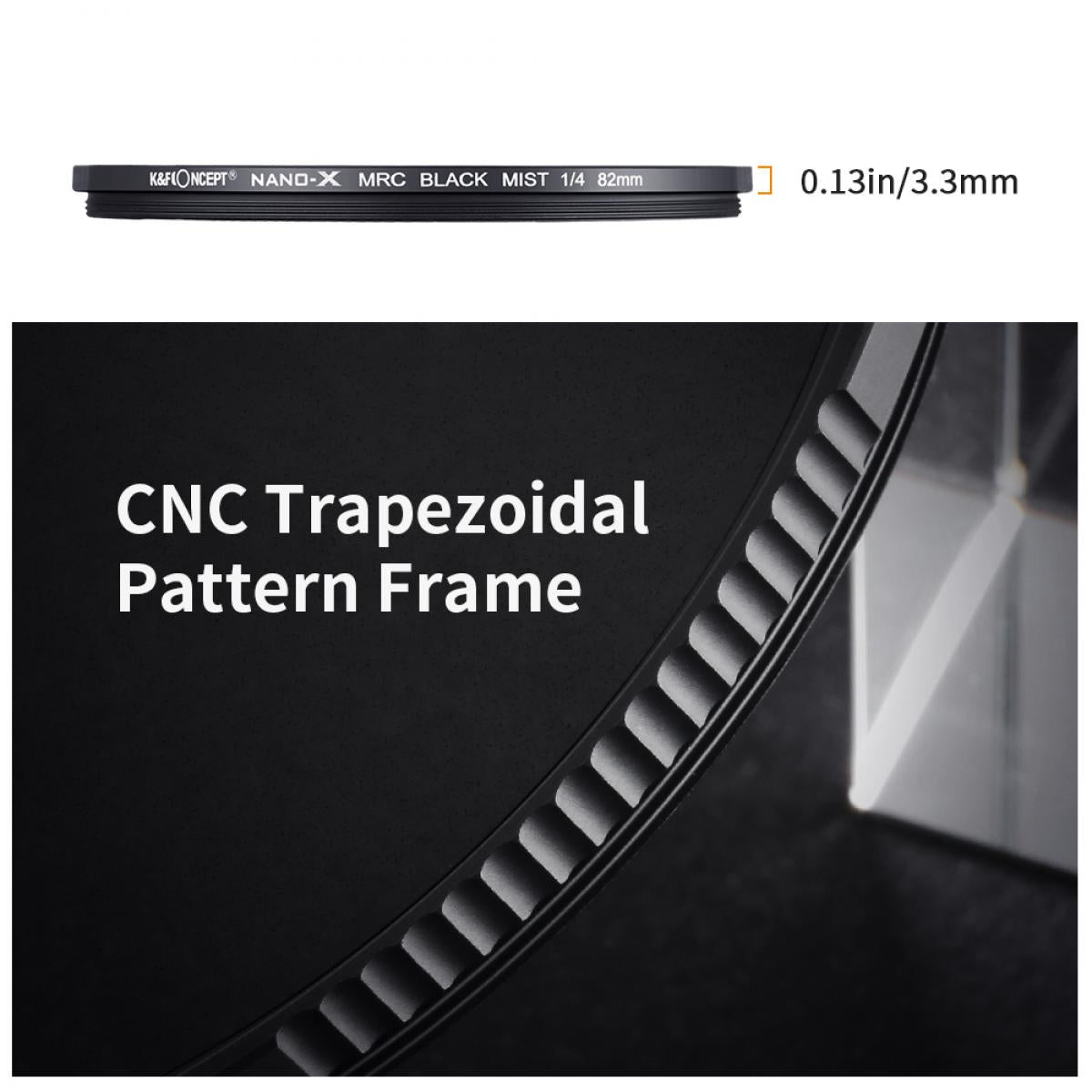 K&F Concept Black Mist Filter 1/4 Special Effect Multi Coated With Waterproof Scratch-Resistant Anti-Reflection Nano-X