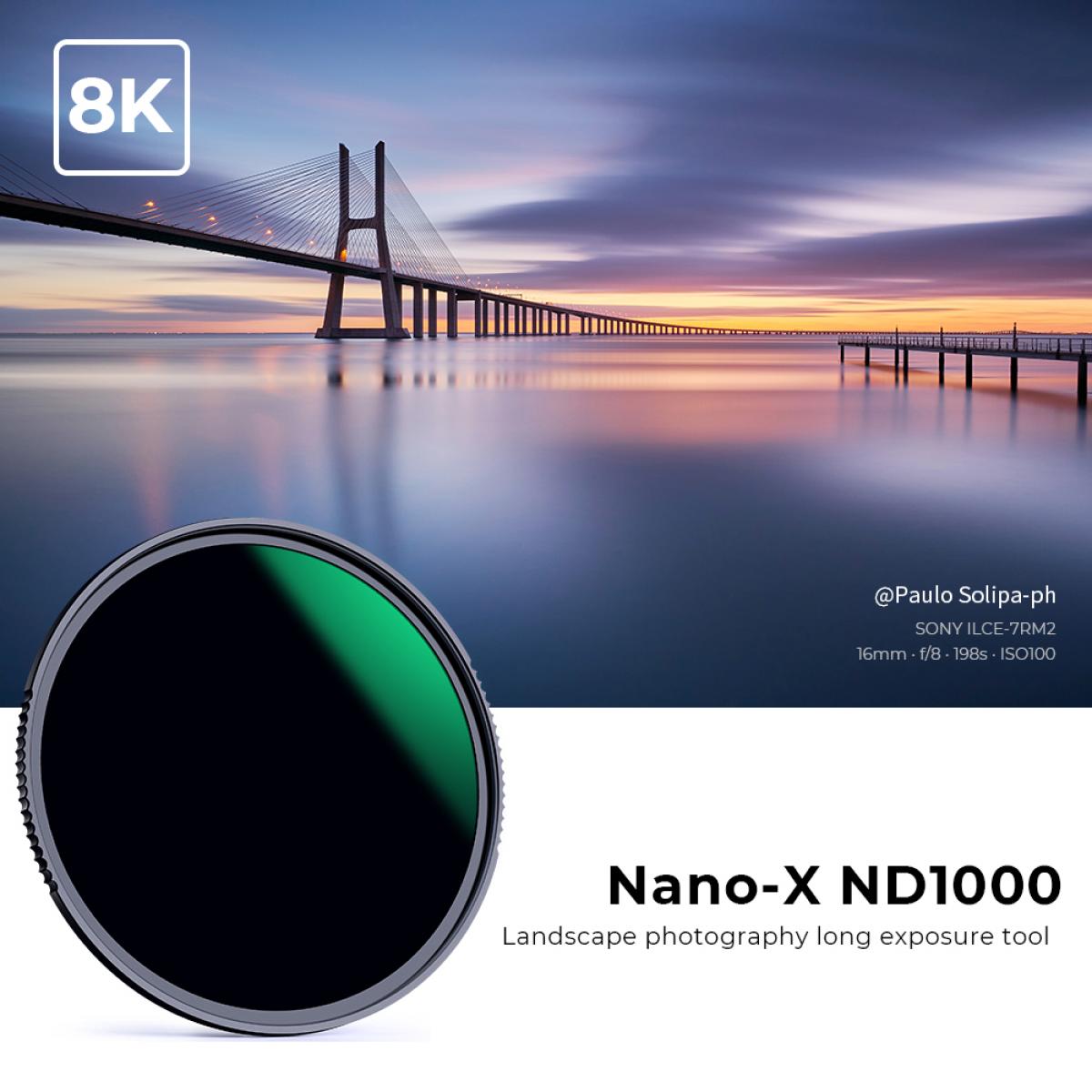 K&F Concept ND Filter Nano X ND1000 10 Stops