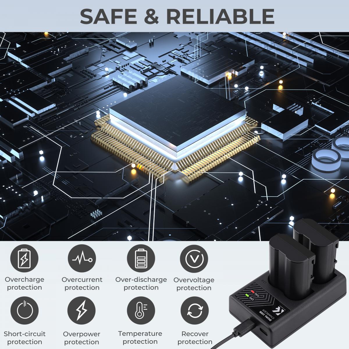 K&F Concept Nikon EN-EL15 Battery Charger