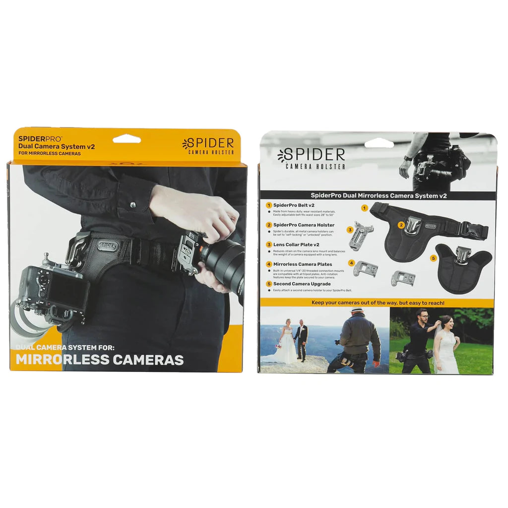 SpiderPro Belt Systems v2, Black, Dual Mirrorless SPD255