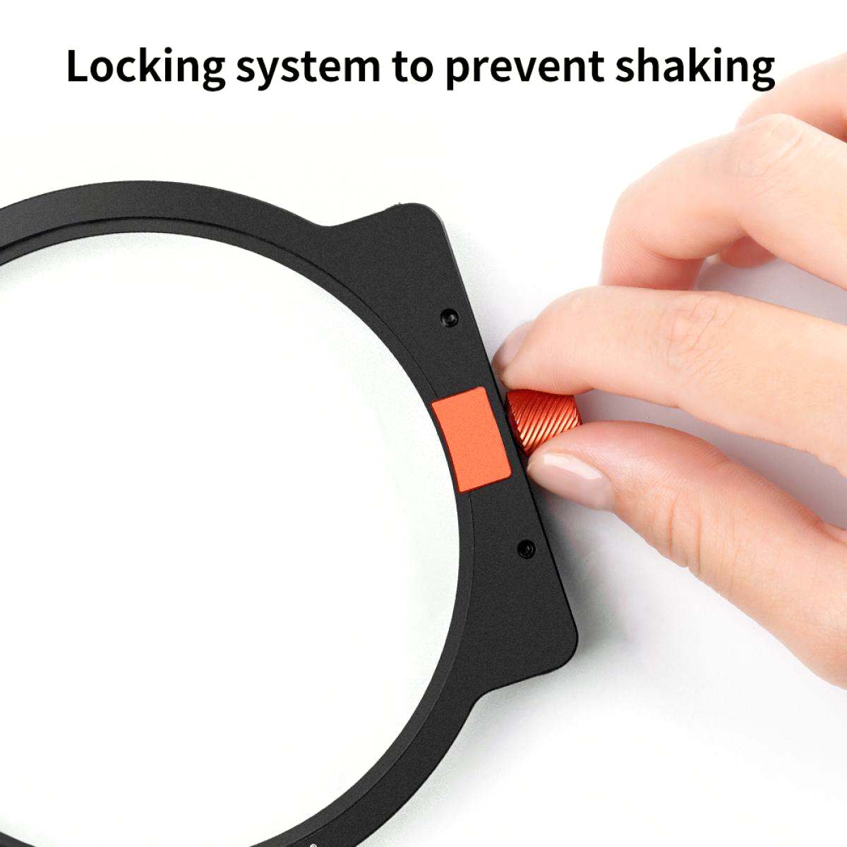 K&F Concept Metal Square Filter Holder 100mm with 8 Lens Filter Adapter Rings 49mm-82mm