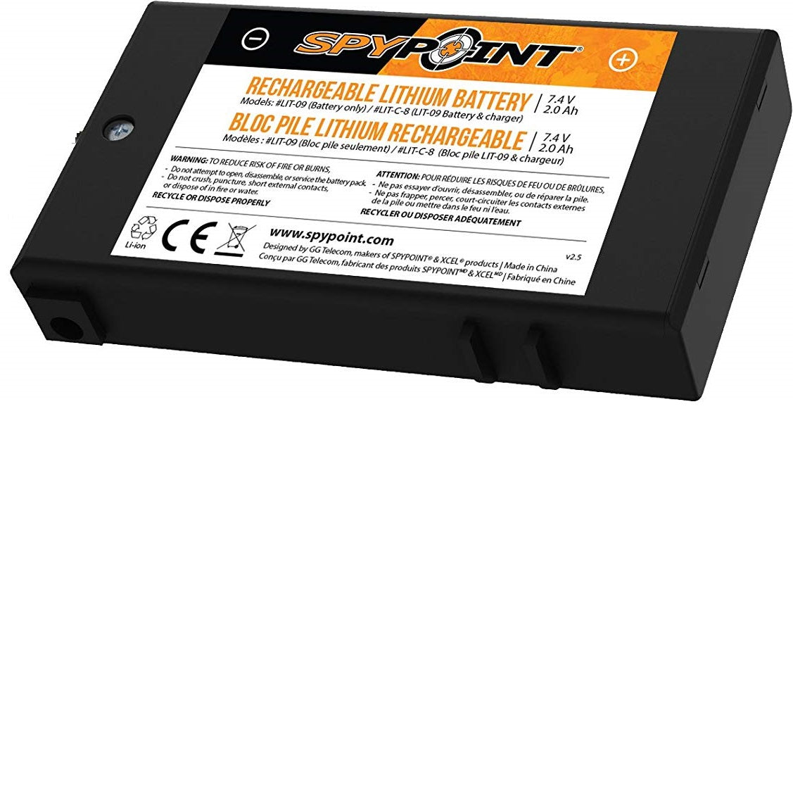 Product Image of Spypoint 2000mAh Lithium Battery Pack and Charger - Fits All Spypoint Trail Cameras