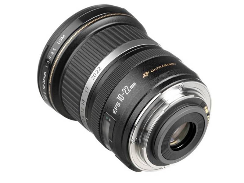 Canon EF-S 10-22mm USM F3.5-4.5 USM Ultra-Wide-Angle Lens - Product Photo 4 - Close up side view with emphasis on the internal components