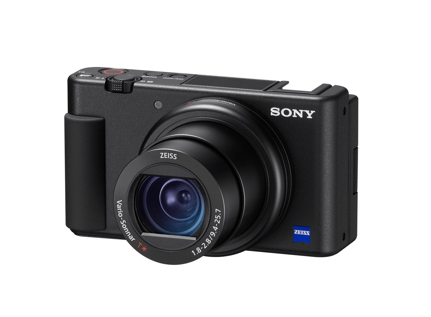 Sony ZV-1 Compact Digital Camera 4K UHD - Black - Perfect for Vloggers - Product Photo 3 - Front side view alternative
