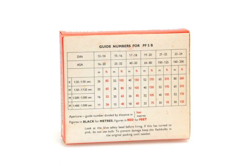 New Old stock Box Philips PF5B Photoflux flash bulb (5Pack)