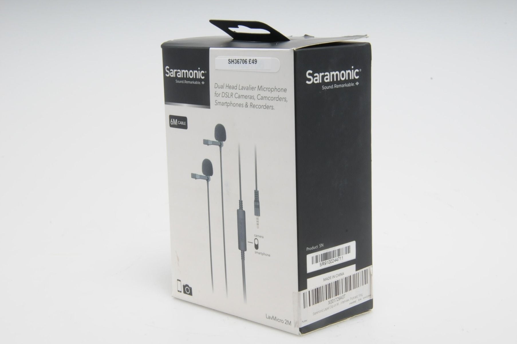 Used Saramonic Lavalier Microphone for DSLR cameras (Boxed SH36706)