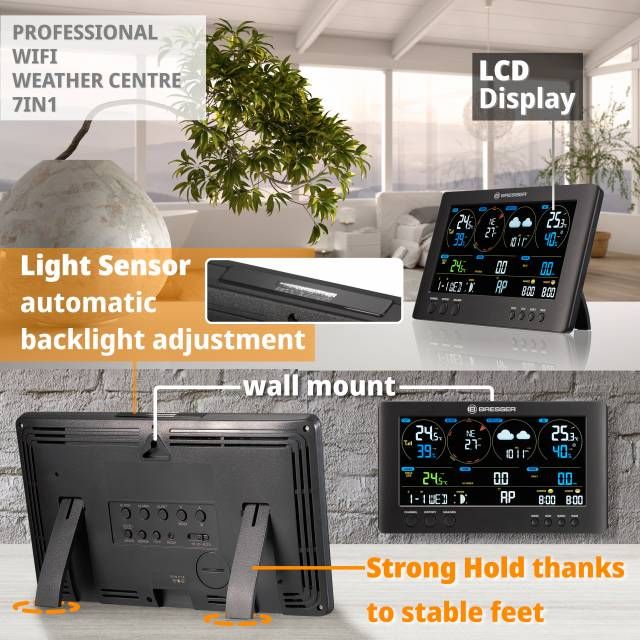Bresser WIFI ClearView Weather Center with 7-in-1 Sensor