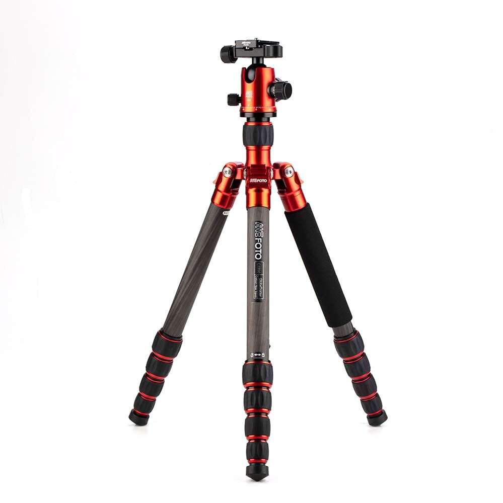 Product Image of MeFOTO GlobeTrotter Convertible Tripod Kit with 5 Section Carbon Fibre Legs- Red - C2350Q2R