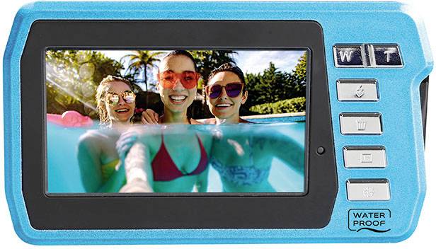 Easypix W3048 Edge Iceblue – Submersible Camera, 48MP Dual Screen