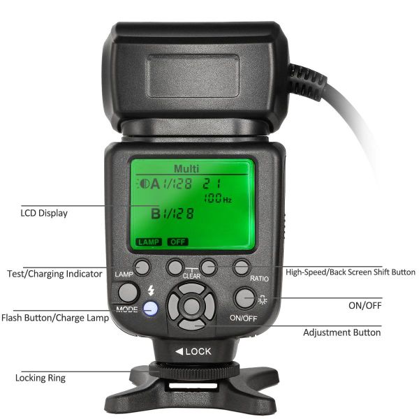 K&F Concept KF150 TTL Macro Ring Flash for Canon EOS Rebel GN14 for dental macro photography