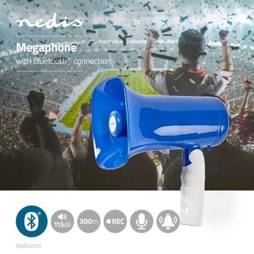 Megaphone with Volume control Built-In Microphone - Built-in siren - Bluetooth