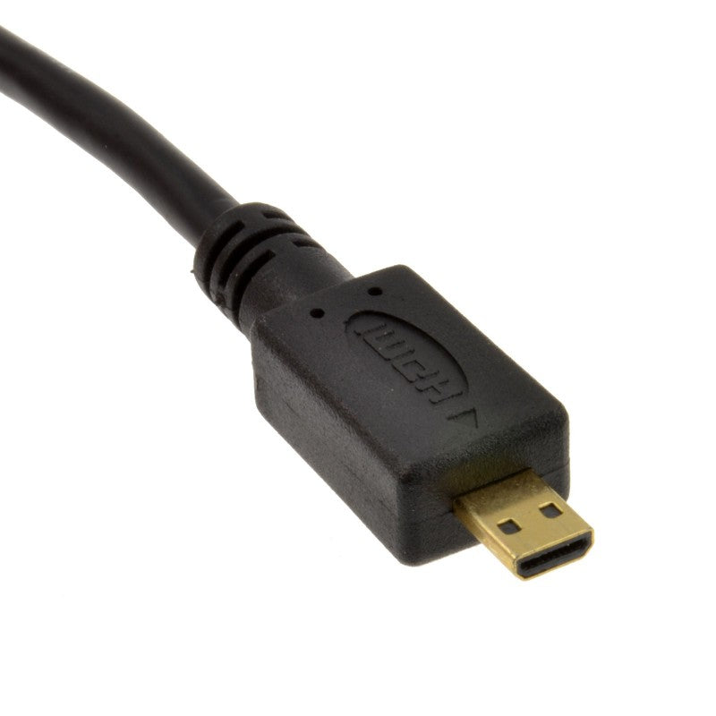 Micro D HDMI High Speed Cable to HDMI for Tablets & Cameras 1080P 0.5m