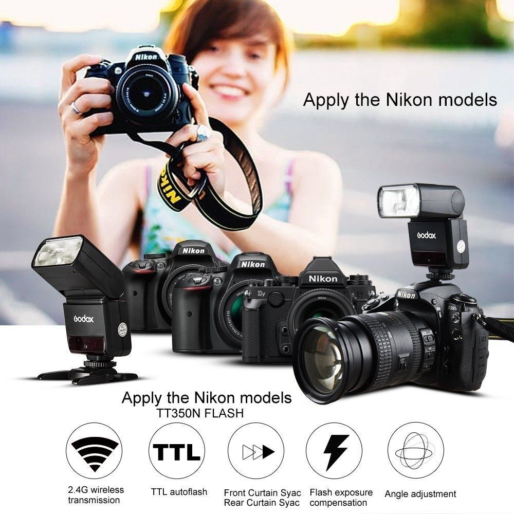 Godox TT350N 2.4GHz TTL SpeedLite Flash - Nikon