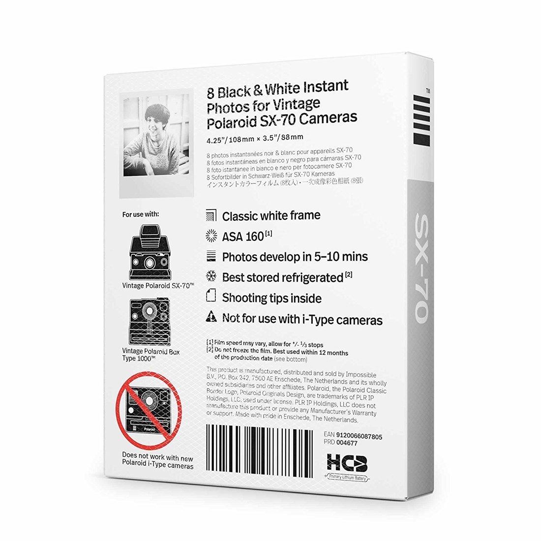 Polaroid B&W SX-70 Istant Film - Black & White
