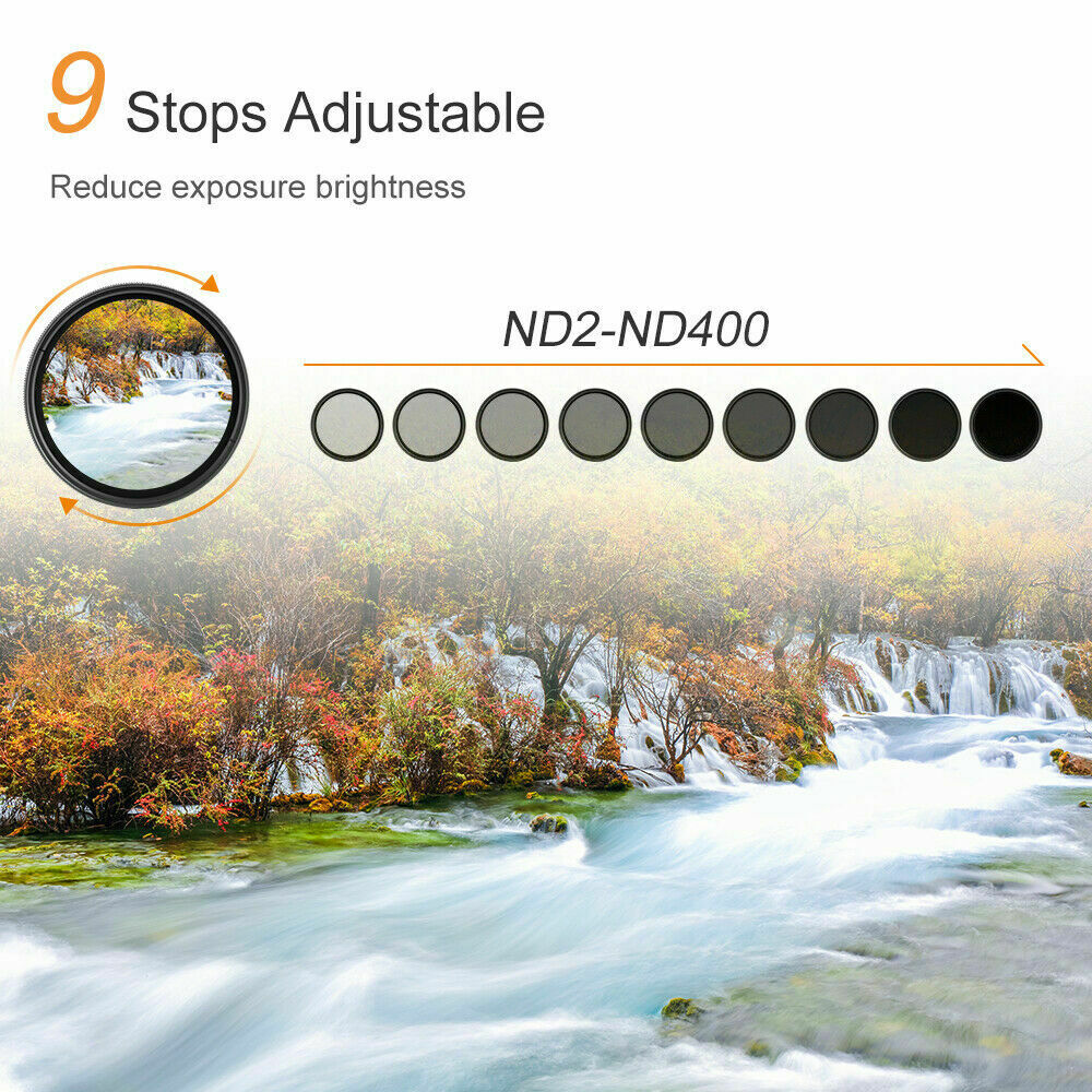 K&F Concept Variable Neutral Density ND2-400 Lens filter