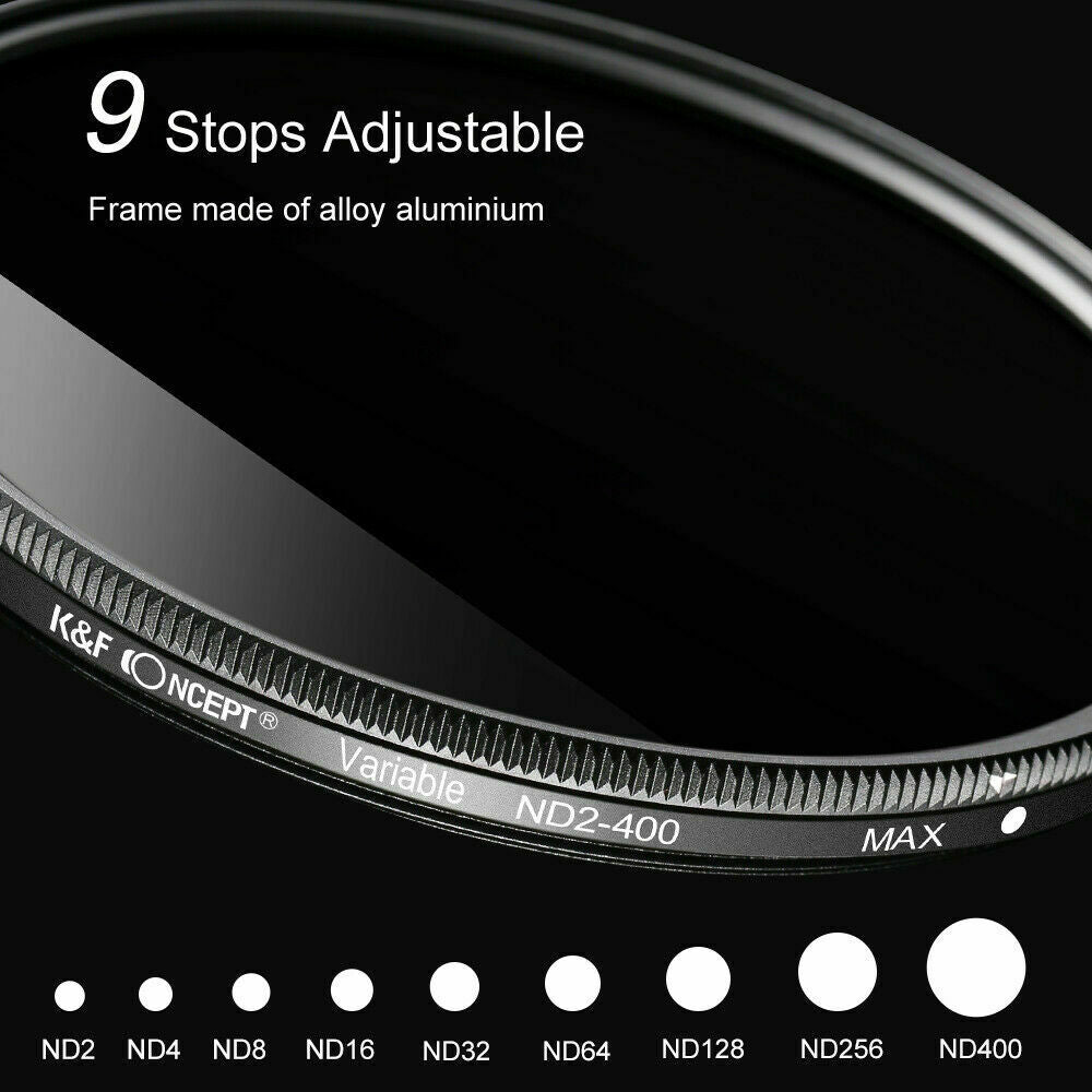 K&F Concept Variable Neutral Density ND2-400 Lens filter