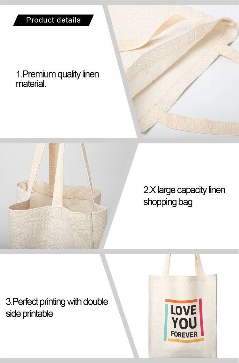 Customisable Linen Tote Bag