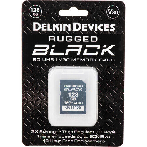 Delkin 128GB Black UHS-II Rugged SDXC Memory Card V90