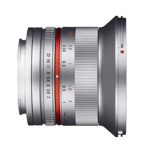 Samyang 12mm f2.0 NCS CS Lens Silver - Micro Four Thirds Fit