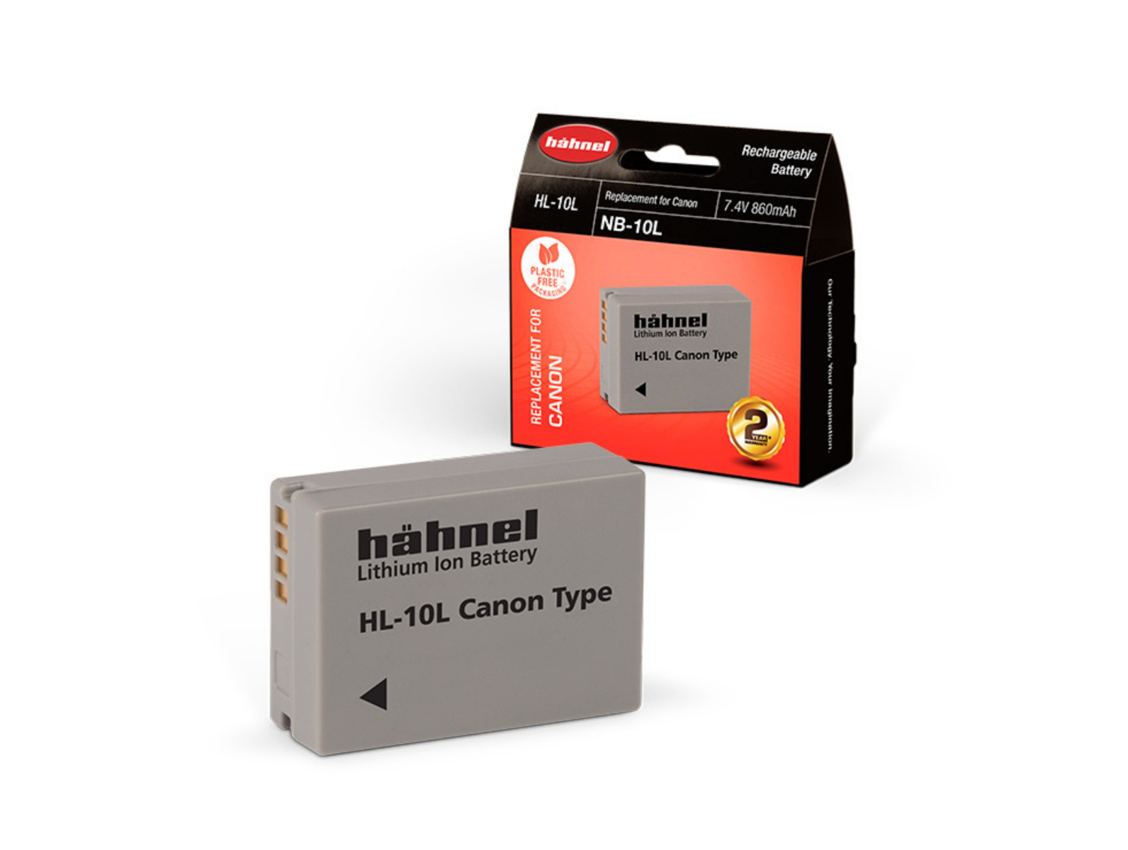 Product Image of Hahnel HL-10L - NB-10L Battery for Canon G1X, G15, G16, G3X, SX40 HS, SX50 HS, SX60 HS