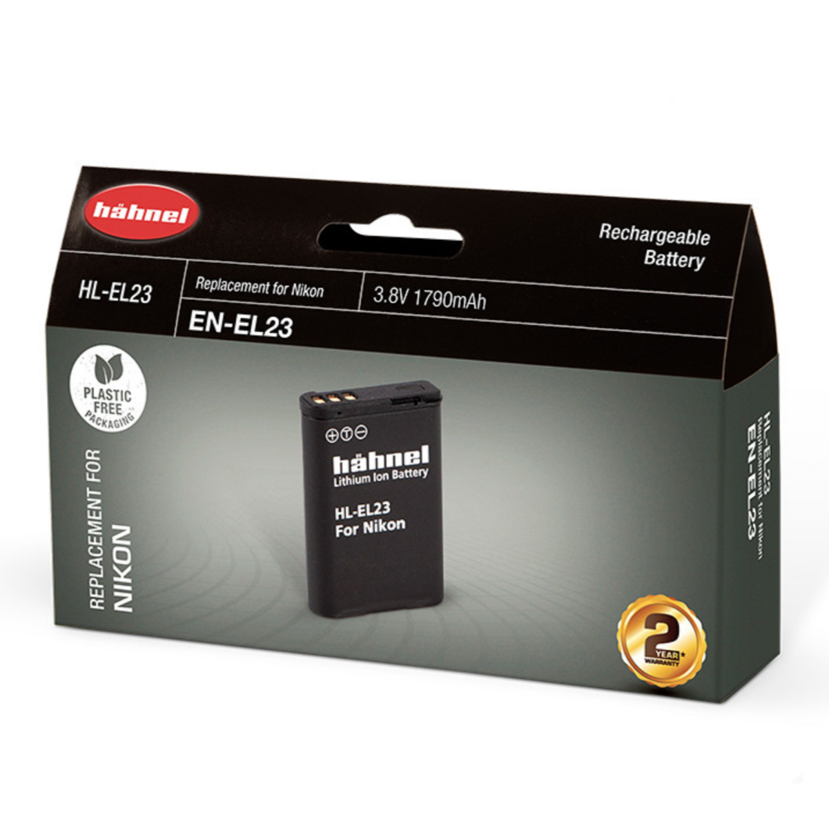 Hahnel HL EL23 Rechargeable Battery - Compatible with Nikon EN-EL23
