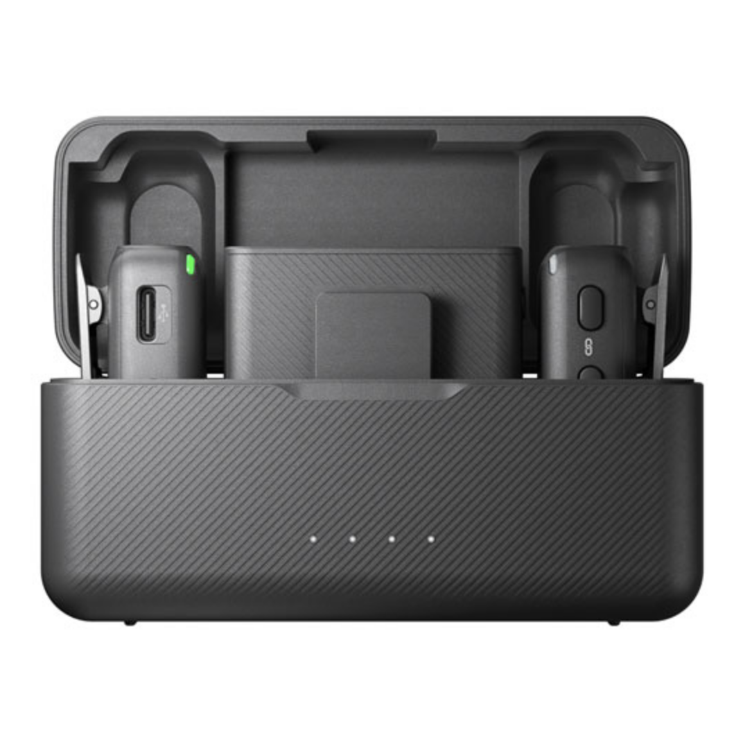 DJI Mic Wireless Microphone Kit - (2Tx + 1Rx) Includes 2 Transmitters, 1 Receiver and Charging Case