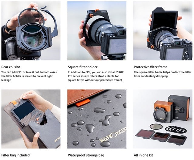 K&F Concept Pro Square ND CPL Filter Set