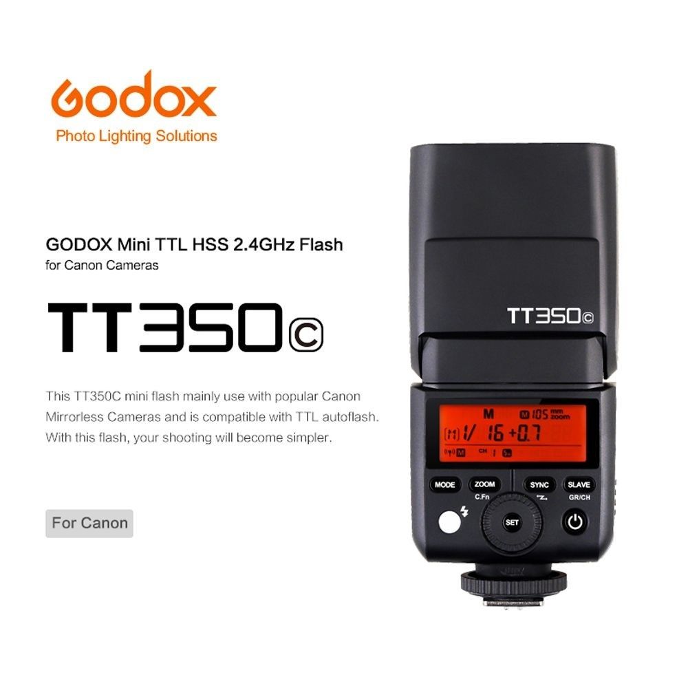 Godox TT350C 2.4GHz TTL SpeedLite Flash - Canon